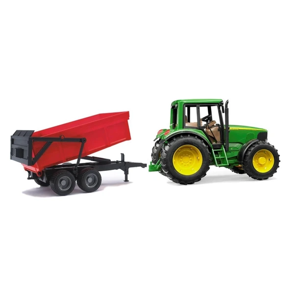 John Deere 6920 Traktör Ve Kırmızı Römorku - Resim 3