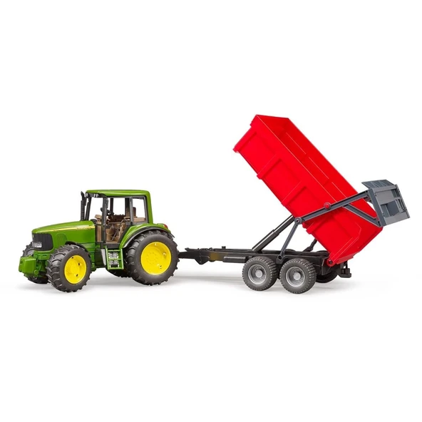 John Deere 6920 Traktör Ve Kırmızı Römorku - Resim 4