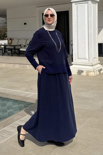 Ela Modal Takım Lacivert - Resim 6