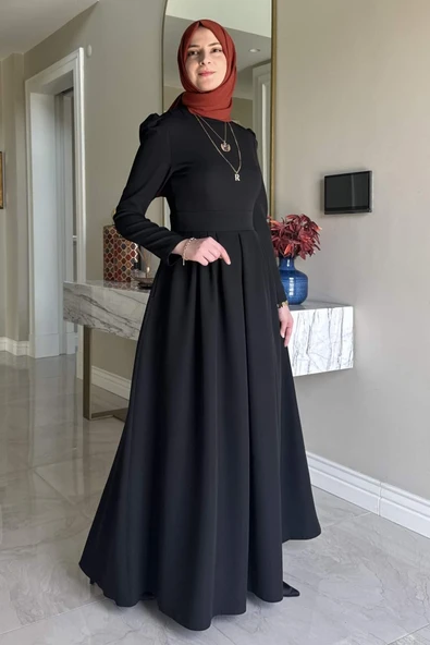 Rose Elbise Siyah - Resim 3