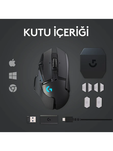 Logitech G502 Lightspeed Kablosuz Oyuncu Mouse - Resim 9