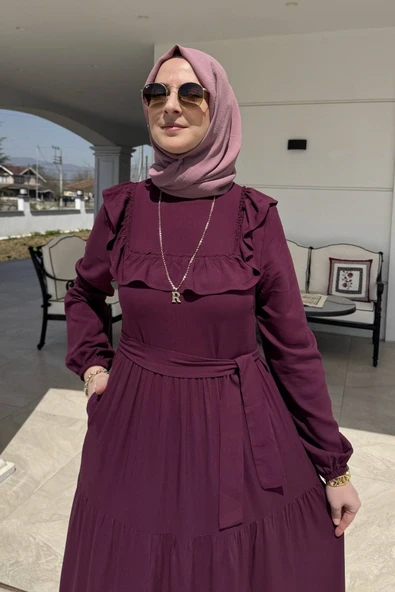 Bade Elbise Vişne - Resim 4