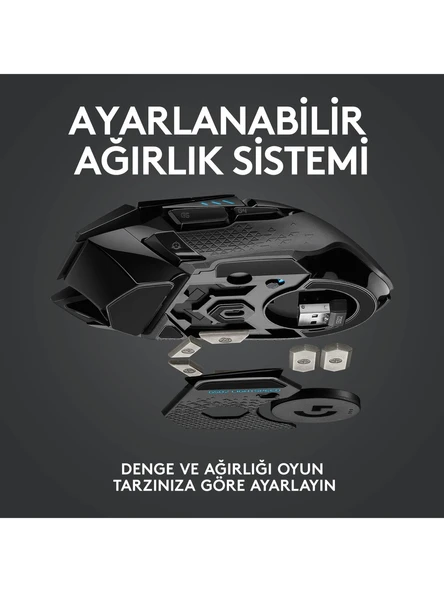 Logitech G502 Lightspeed Kablosuz Oyuncu Mouse - Resim 7