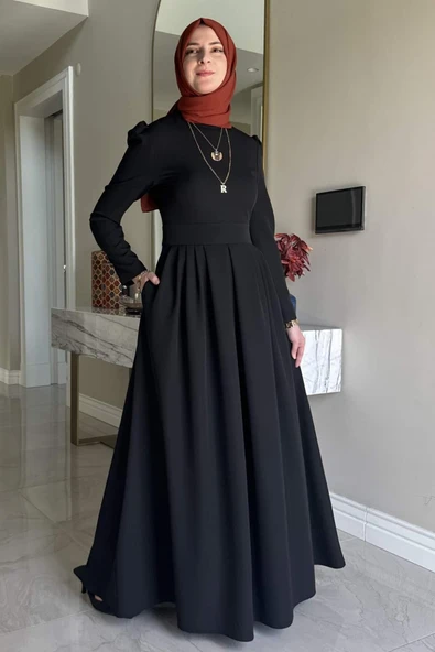Rose Elbise Siyah - Resim 8