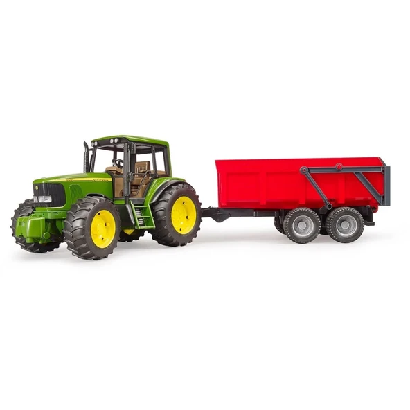 John Deere 6920 Traktör Ve Kırmızı Römorku ürün görseli 1