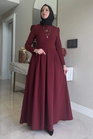 Rose Elbise Bordo ürün görseli 1