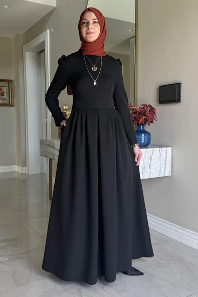 Rose Elbise Siyah - Resim 4