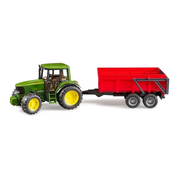 John Deere 6920 Traktör Ve Kırmızı Römorku - Resim 2