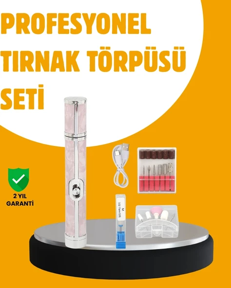 Ergonomik Saplı 20.000 RPM Hız Kontrollü Manikür Pedikür Makinesi ürün görseli 1