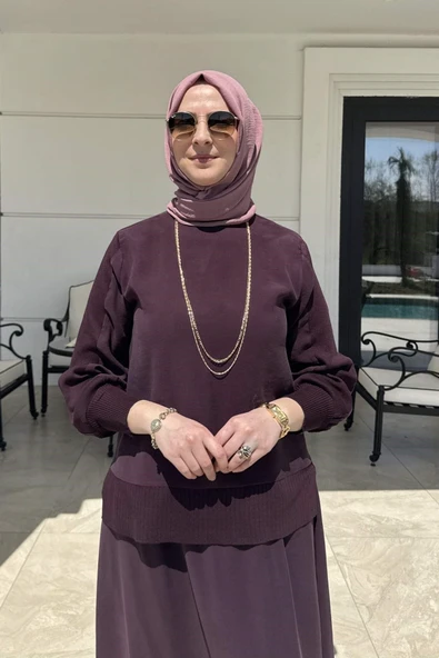 İpek Modal Takım Mürdüm - Resim 2