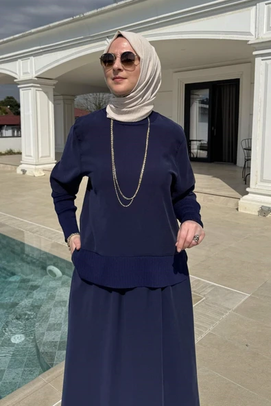 Ela Modal Takım Lacivert - Resim 4