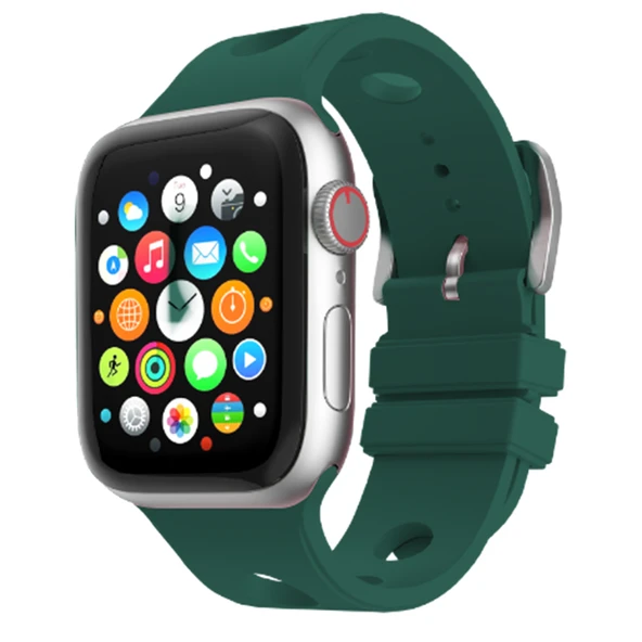 Apple Watch 42mm Uyumlu Kordon Delikli Tasarım Silikon ürün görseli 1