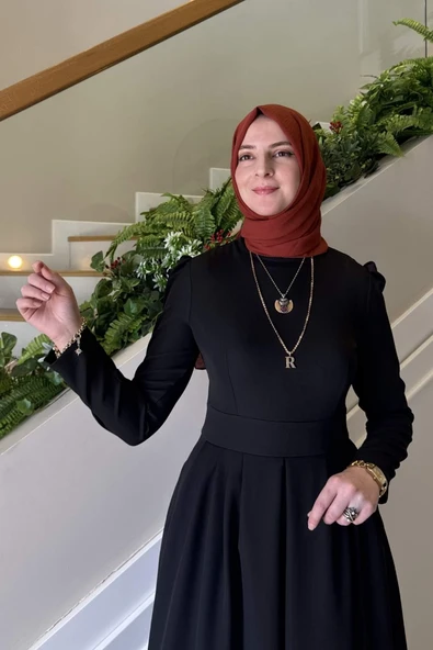 Rose Elbise Siyah - Resim 5