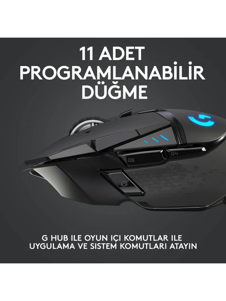 Logitech G502 Lightspeed Kablosuz Oyuncu Mouse - Resim 4
