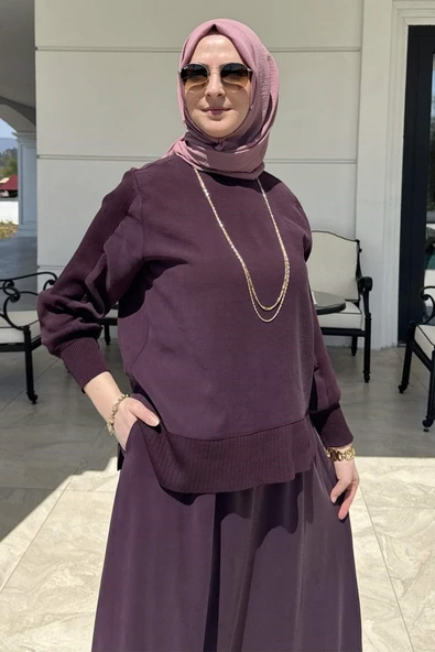 İpek Modal Takım Mürdüm - Resim 5