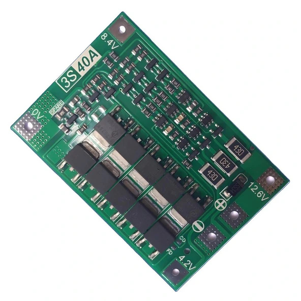 3S 40A BMS 12.6V 18650 Balanslı Pil Şarj Koruma Modülü ürün görseli 1