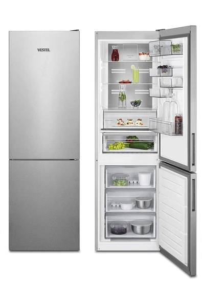 380lt Inox No-frost Buzdolabı ürün görseli 1