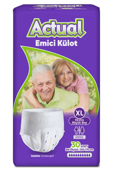 Actual Yetişkin Emici Külot İkiz Paket X Large 30'lu ürün görseli 1