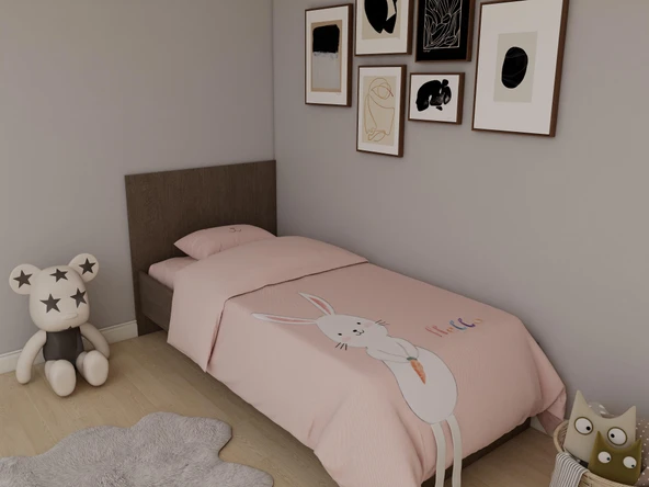 Letto Tek Kişilik Karyola Antrasitmeşe Renk ürün görseli 1