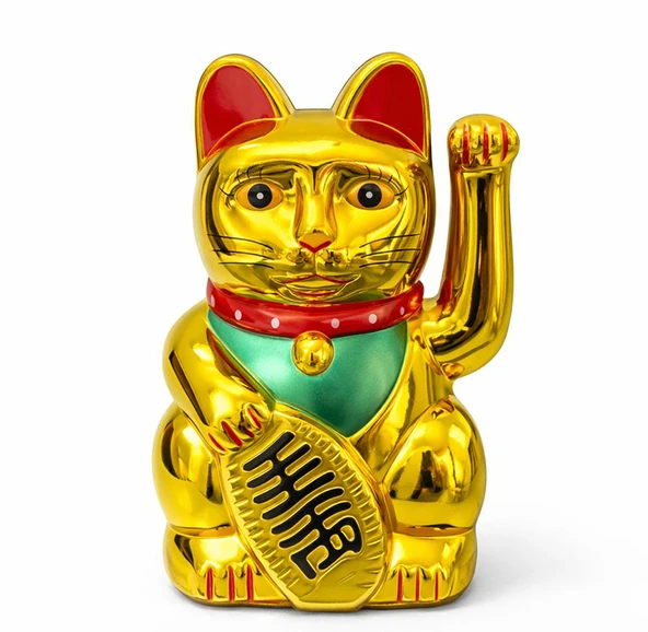 Pilli Sallanan Şans Kedisi - Maneki Neko ürün görseli 1