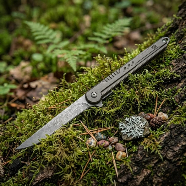 Knivox Sibiya Company Özel Tasarım İnce Gövde Katlanır Bıçak - Yüksek Karbonlu Çelik ürün görseli 1