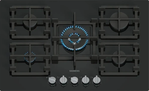 Siemens EP7A6QI40O Ocak Ankastre Gazlı Sert Cam Siyah Döküm ürün görseli 1