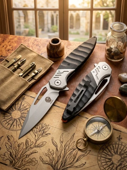 Knivox Browning G10 Saplı Taktik Katlanır Bıçak – D2 Çelik Spear Point Namlu ürün görseli 1
