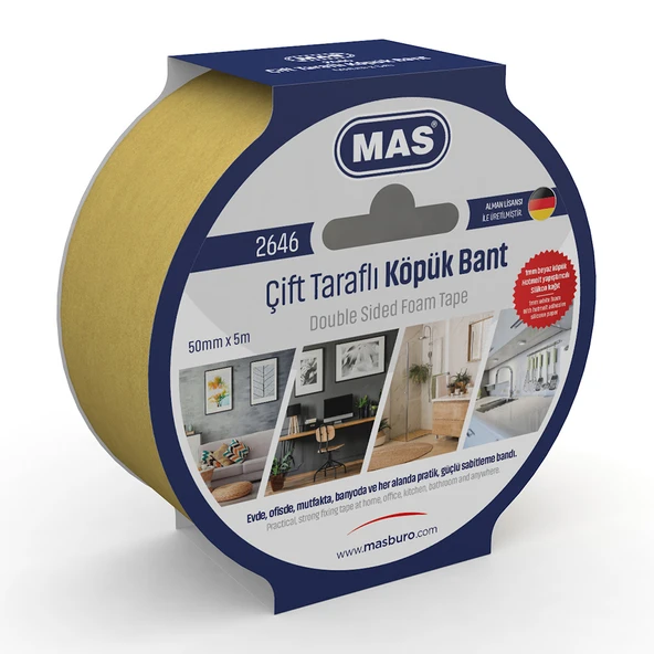 Mas Çift Taraflı Köpük Bant 50 Mm X 5 Metre 2646 ürün görseli 1