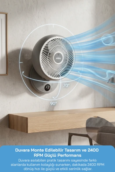 SİNBO SF-7702 MASAÜSTÜ VANTİLATÖR FAN - Resim 7