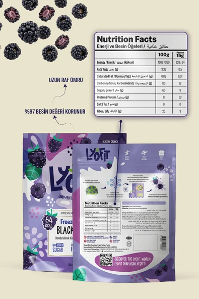 Freeze Dried Böğürtlen 15g - Resim 5