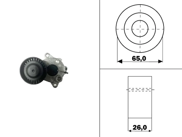 ALTERNATÖR GERGİ RULMANI KOMPLE SPRİNTER EURO5 EURO6 W906 W907 W910 2012 SONRASI VİTO W639 ürün görseli 1
