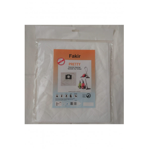 Fakir Pretty Elektrikli Süpürge Sentetik Toz Torbası 20 ADET ürün görseli 1