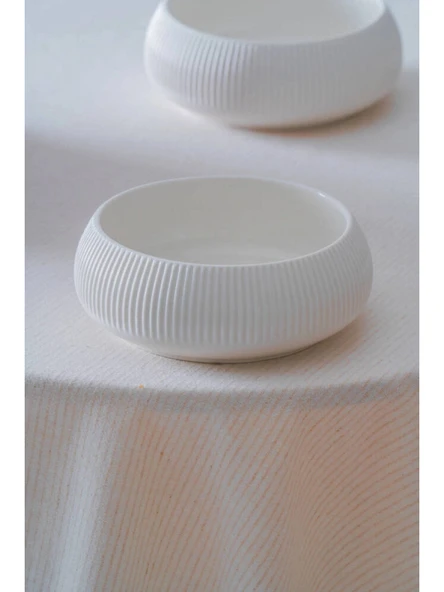 Acar Linea Porselen Beyaz Yuvarlak Kase 17x6 cm ürün görseli 1