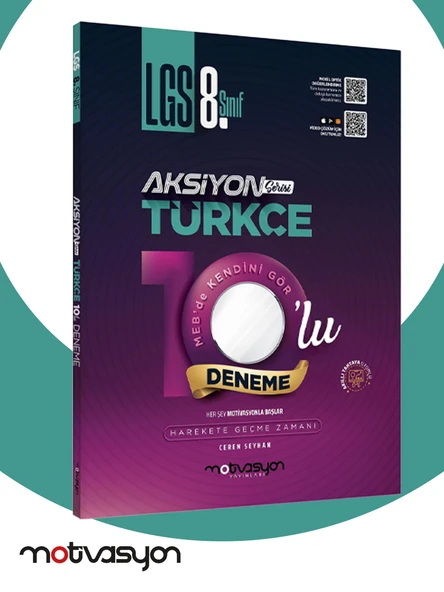 Motivasyon LGS 8. Sınıf Aksiyon Türkçe 10'lu Genel Deneme ürün görseli 1
