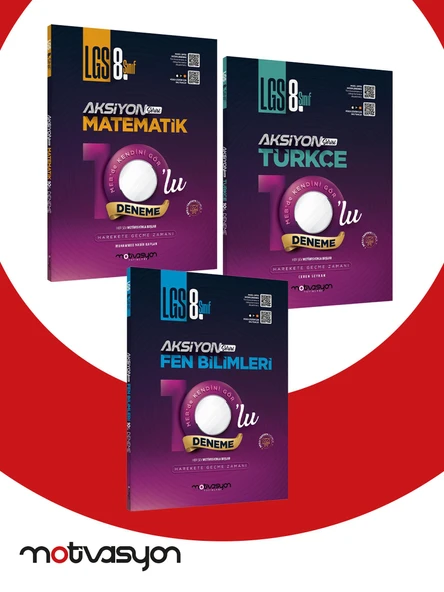 LGS 8. Sınıf Aksiyon 10'lu Genel Deneme Serisi Matematik-Türkçe-Fen Bilimleri ürün görseli 1