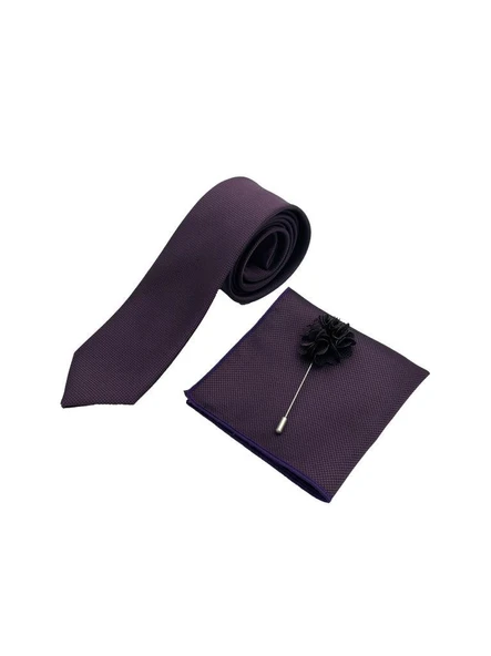 Brianze Mürdüm Kravat Mendil Yaka Çiçeği Set - Resim 2