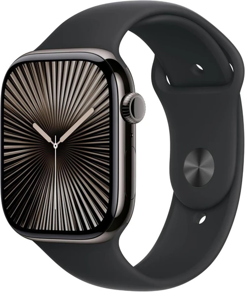 Apple Watch Series 10 GPS + Cellular 46mm Arduvaz Titanyum Kasa ve Siyah Spor Kordon Akıllı Saat Outlet (Açıklamayı Okuyunuz) ürün görseli 1
