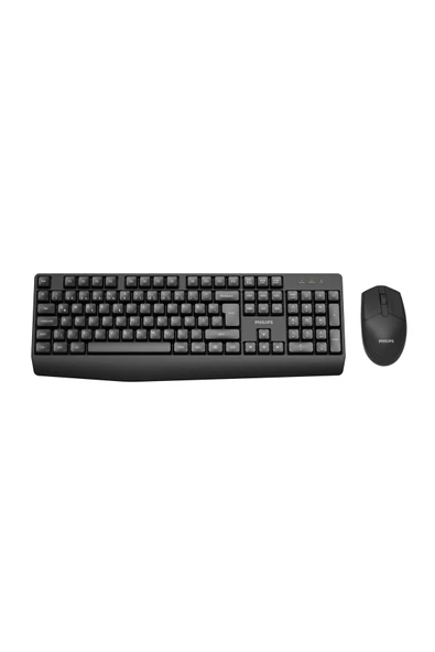 Philips SPT6337 Kablosuz Türkçe Q Klavye & Mouse Seti Siyah ürün görseli 1