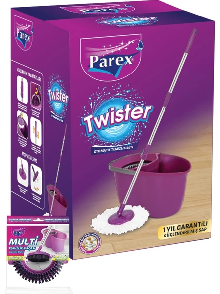 Parex Twister Otomatik Temizlik Seti Multi Yedek Firça Hediye ürün görseli 1