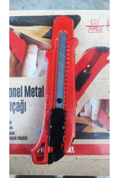 GenelTedarik METAL GÖVDE FALÇATA , MAKET BIÇAK KIRMIZI ürün görseli 1