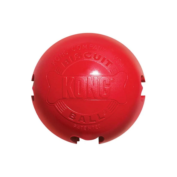 Kong Biscuit Ball Top Köpek Ödül Oyuncağı (Kırmızı) L ürün görseli 1