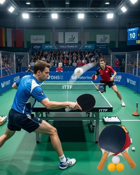 Masa Tenisi Oyun Seti 2 Raket 3 Top Evde Spor Ve Eğlence ürün görseli 1