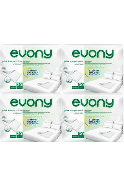 EVONY Hasta Yatak Koruyucu 60X90cm 120 Adet (4pkX30) (kaymaz Özellikli) ürün görseli 1