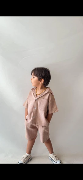 Cg Kids Pamuklu Keten Erkeke Çocuk Alt Üst Takım ürün görseli 1