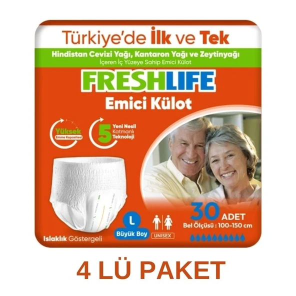 FRESHLİFE Large Emici Külot 30’lu 4 Paket (120 Adet) ürün görseli 1