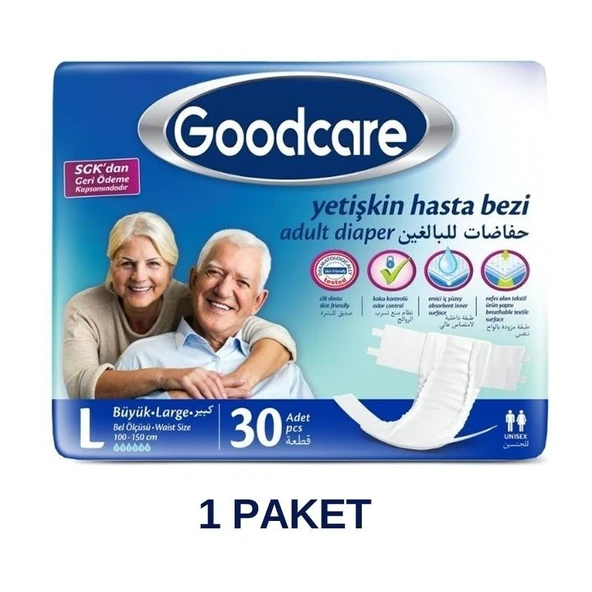 GOODCARE Yetişkin Hasta Bezi Large (L) 30'lu ürün görseli 1