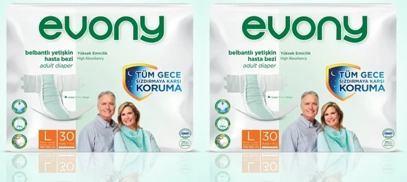 HASTA ALT BEZİ BAĞLAMA LARGE 100/150 cm (2x30  60 Adet) EVONY ürün görseli 1