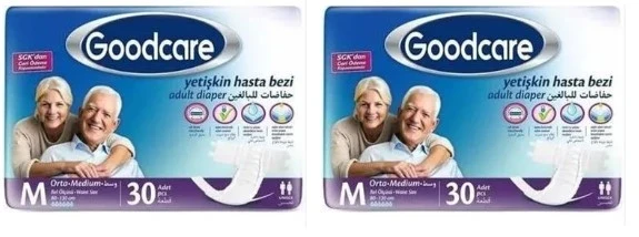 GOODCARE Belbantlı Hasta Alt Bezi - Medium - 60 Adet (30X2) ürün görseli 1