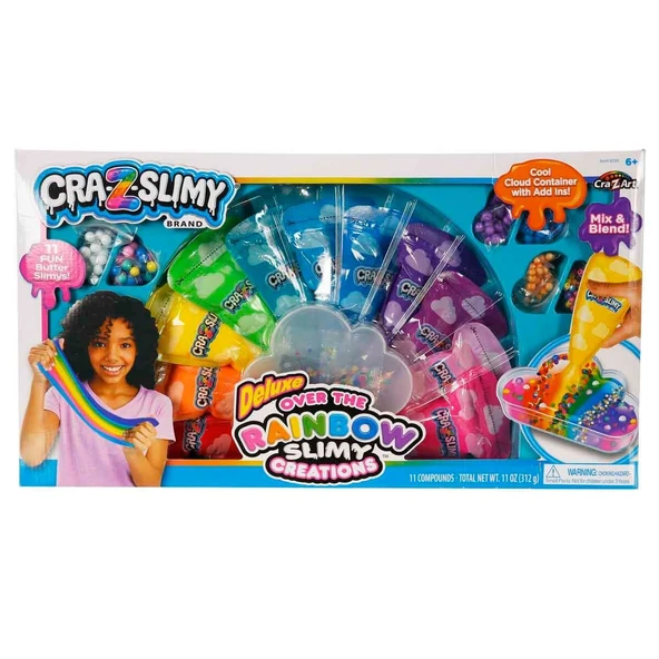 Deluxe Gökkuşağı Slime Yapım Seti - 11 Hazır Slime ve Dev Süsleme Aksesuar Paketi ürün görseli 1