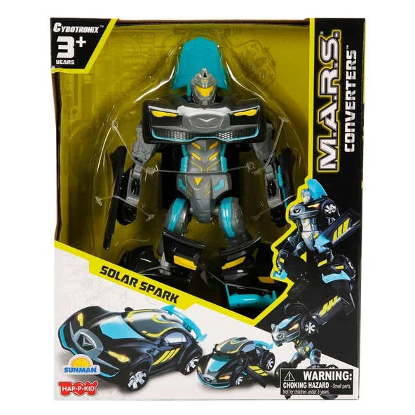 Araca Dönüşebilen Robot Figür - 22 cm Bustrunner & Solar Spark Serisi - Resim 2
